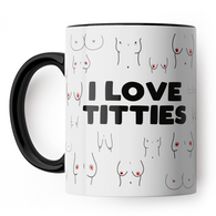 Doodle I Love Titties Mug